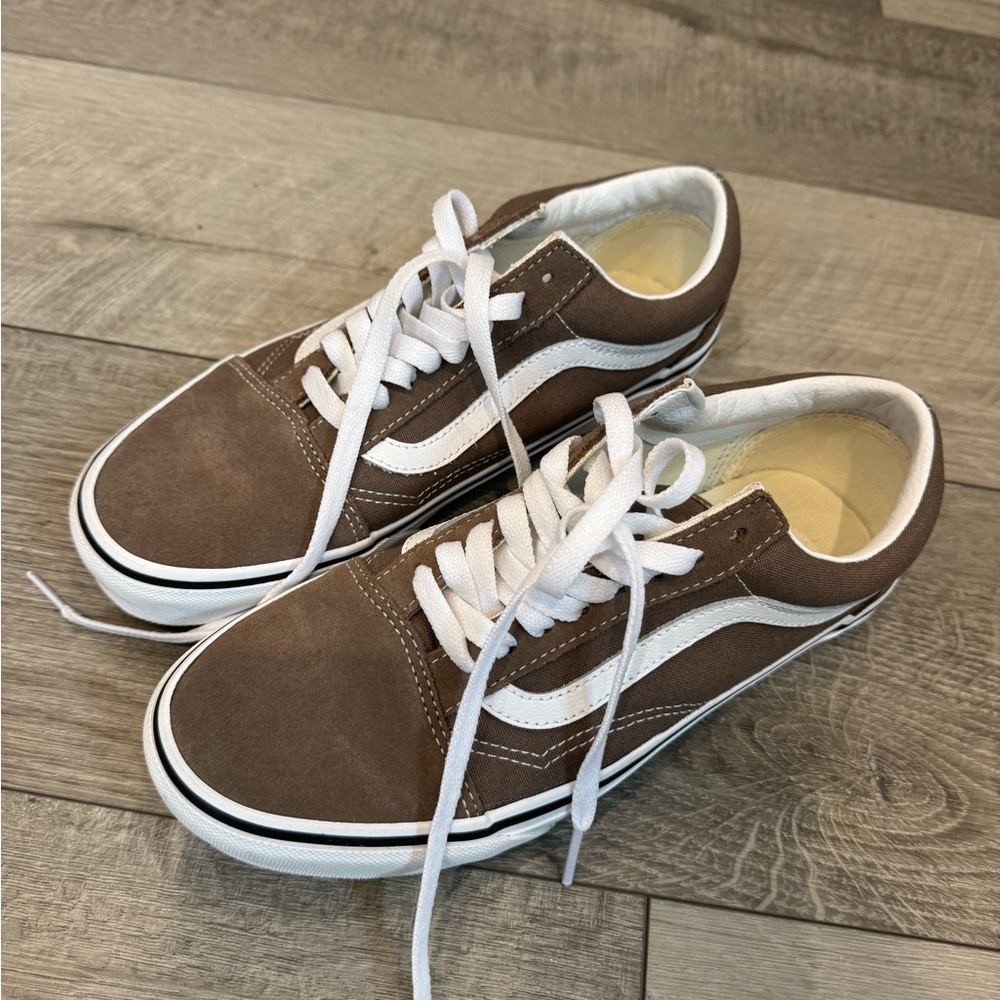 Women vans Brown and White Sneakers